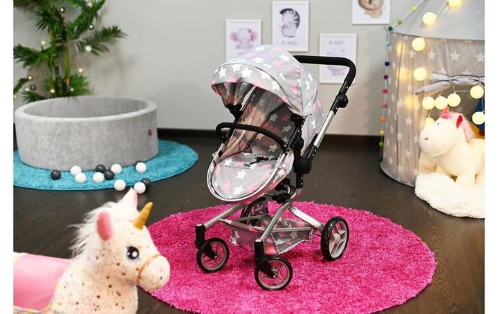 Actual product image Knorrtoys Puppenwagen Boonk - "star grey pink"