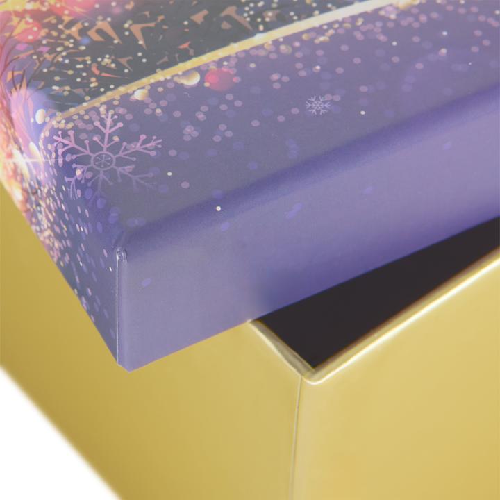 Produktbild Idena Geschenkboxen Weihnachten lila M: 19x8x13 L: 23x9x15cm 2 Stück (Geschenkbox, 2 x)