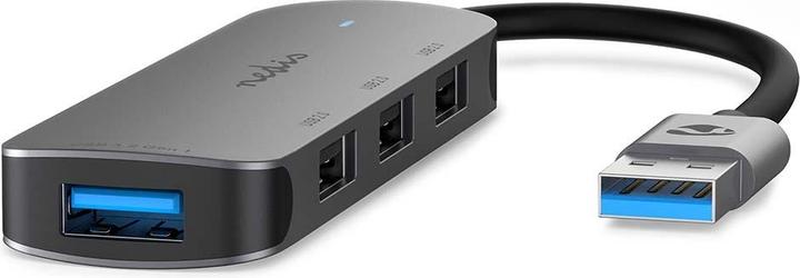 Actual product image JTI USB-Hub | USB-A-Stecker | 4x USB-A-Buchse | 4-Port-Anschlüsse | USB 2.0 / USB 3.2 Gen 1 | USB-Stromv (USB-A, 4 Ports)
