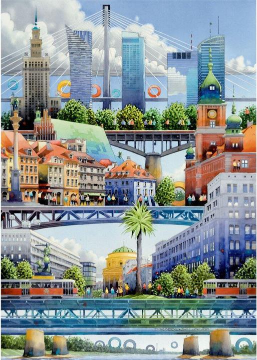 Actual product image Good Loot Puzzle 1000 Titas Brizovskis Bridges of Warsaw (1000 pieces)