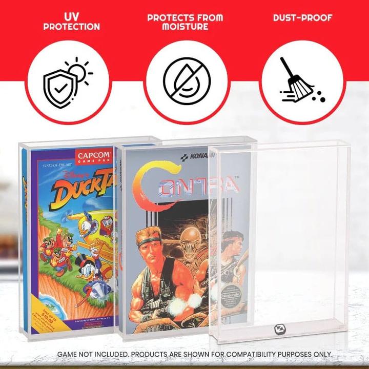 Actual product image Evoretro Acrylic case 2-pack for NES games (DSi XL)