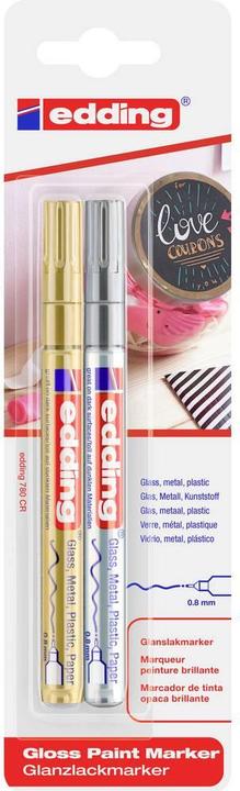Produktbild Edding 780 Glanzlack-Marker (Gold, Silber, 0.80 mm, 1 x)