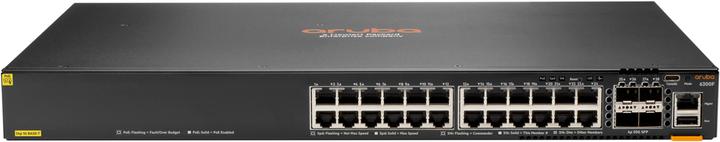 Actual product image HPE Aruba 6300F 24-port 1GbE PoE & 4-port SFP56 Managed L3 Gigabit Ethernet (10/100/1000) Power over (24 Ports)