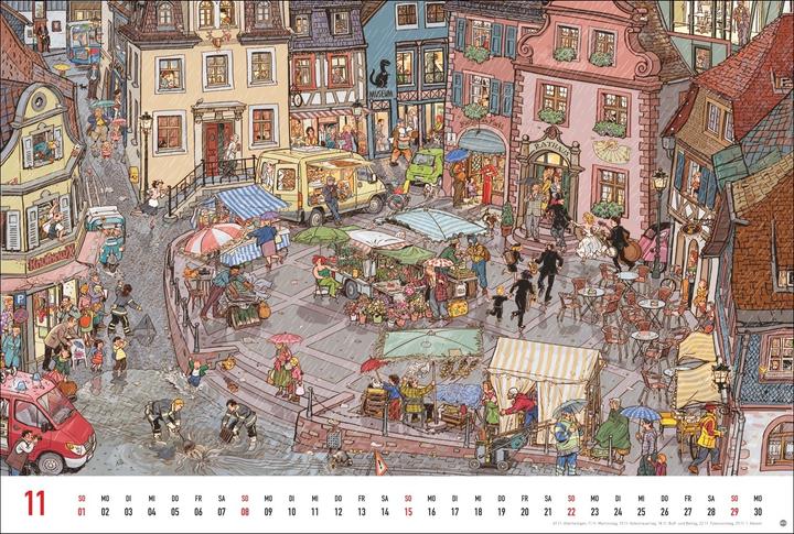 Produktbild Göbel & Knorr Wimmelbilder Edition Kalender 2026 (58 x 39 cm, Deutsch)