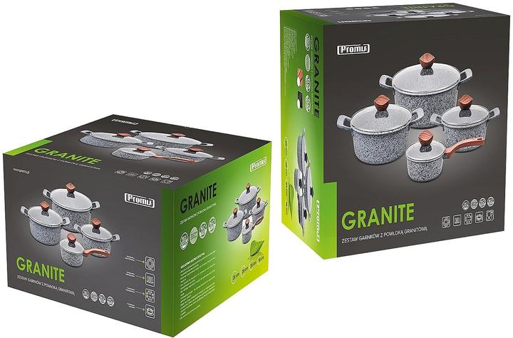 Produktbild Promis Pot set with brown handles, 8 items (GR (Kochtopf, Aluminium, Edelstahl)