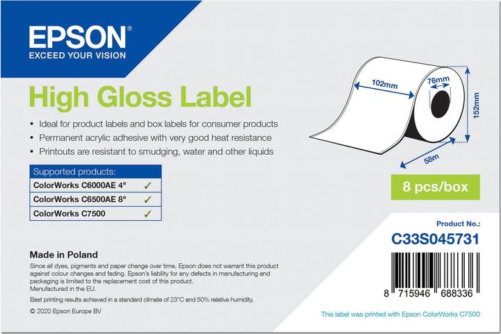 Image du produit Epson Adhésif acrylique permanent haute brillance