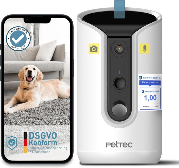Image du produit PetTec Haustierkamera 360° und automatischer Futterspender mit Leckerliauswurf