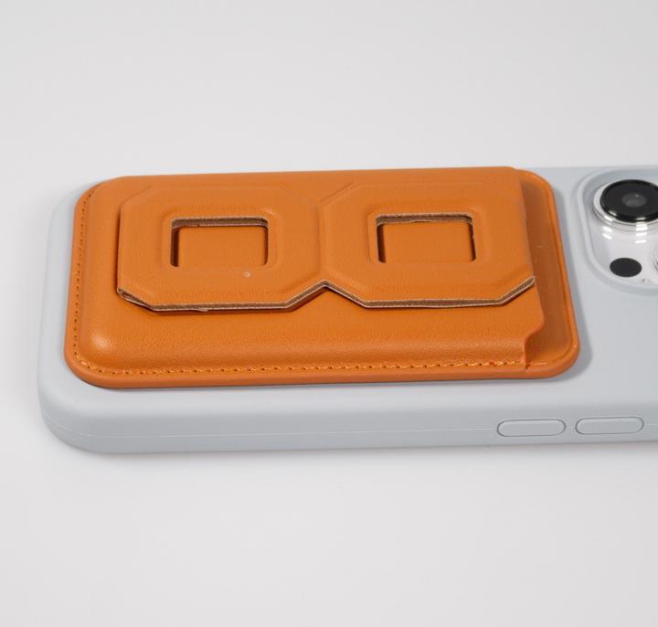 Image du produit PhoneLook Porte-cartes magnétique wallet MagSafe cuir végan avec aimant fort et support pliable intégré clair