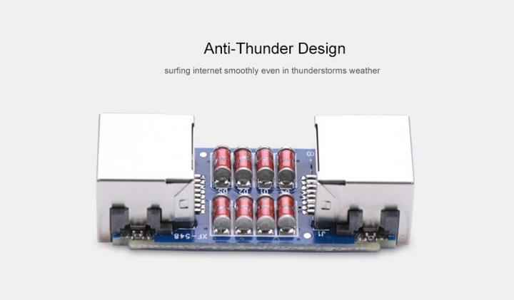 Produktbild Ugreen Ethernet Anti-Thunder RJ45 Blitzschlag Schutz Kupplung (UTP, CAT5e, 0.05 m)