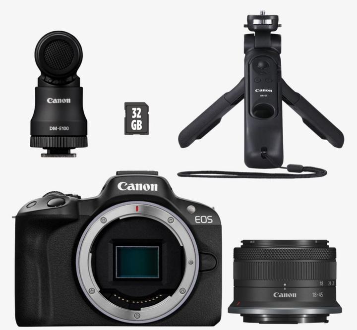 Produktbild Canon EOS R50 V + RF-S 14-30mm F4-6.3 IS STM PZ Creator Kit (14 - 30 mm, 24.20 Mpx, APS-C / DX)
