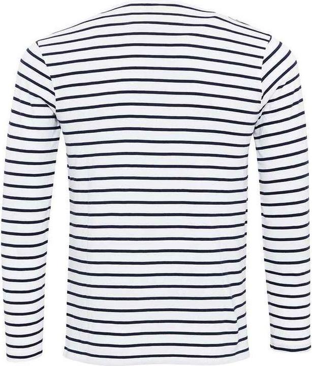 Actual product image Premier Mens Long John Stripe Roll Sleeve T-Shirt (S)