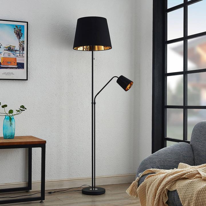 Image du produit Lindby Efalia Lampadaire avec lampe de lecture (E27, E14)