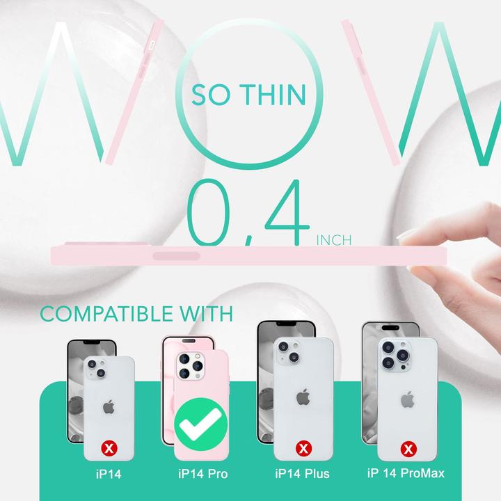 Immagine prodotto Nalia Custodia in silicone liquido con funzione MagSafe e vetro di protezione 2x del display (Apple iPhone 14 Pro)