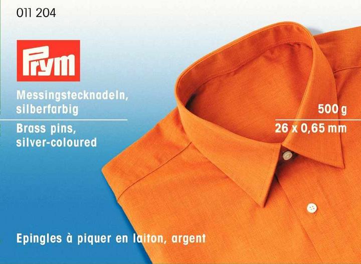 Actual product image Prym Push pins no. 103, silver 0.65 x 26 mm, box 500 g, brass