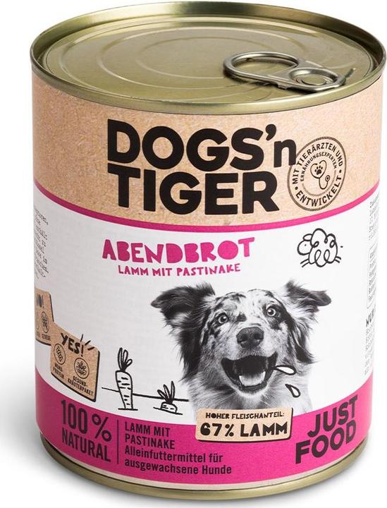 Immagine prodotto Dogs'n Tiger Cibo umido per la sera 800g (Adulto, 1 pz., 800 g)