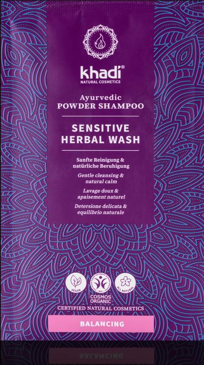 Actual product image Khadi Shampoo Sensitive Herbal Wash 50 g (Liquid shampoo)