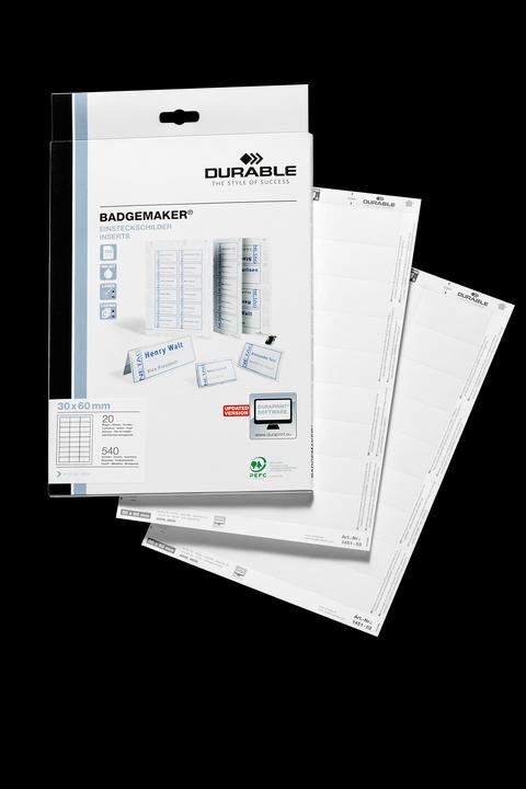 Produktbild Durable Einstecketiketten Badgemaker für Namensschilder