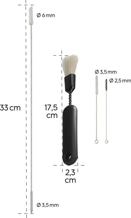 Produktbild Xavax Reinigungsbürsten f. Kaffeevollautomaten m. Pinsel, Schlauchbürste, 4er-Set