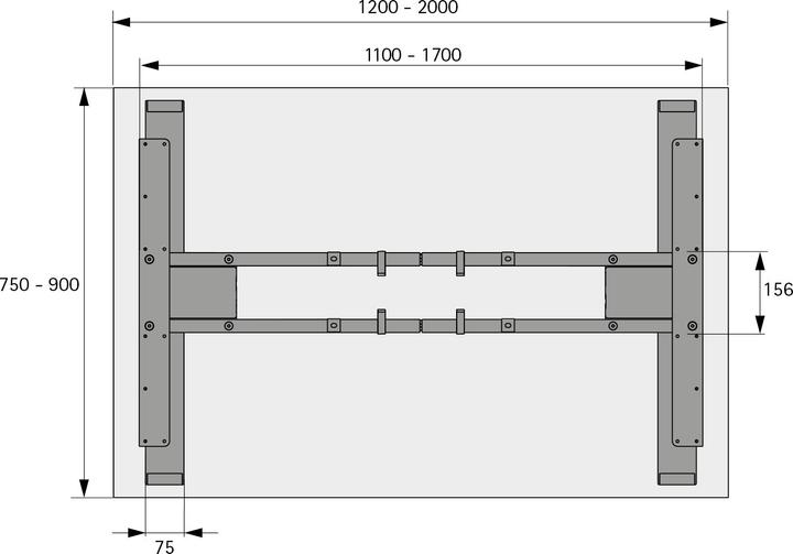 Actual product image Hettich Steelforce Pro 470 SLS 617-1277 mm wi