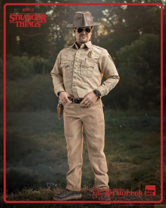 Actual product image ThreeZero Stranger Things action figure 1/6 Jim Hopper (Season 1) 32 cm