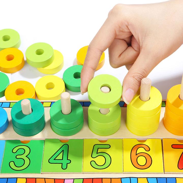 Actual product image Topbright Toys Houten Leerspel Ringen Tellen, 56dlg.