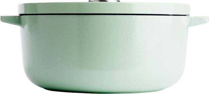 Produktbild KitchenAid braadpan emaille 26cm - pistache groen - limited edition (26 cm, Bräter + Schmortopf, Gusseisen)