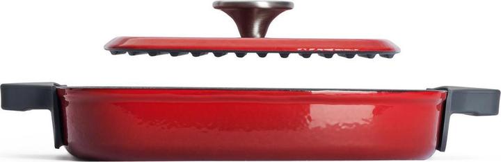 Produktbild Woll Grillpfanne Iron mit Steakpresse Chili (28 cm, Grillpfanne, Gusseisen)