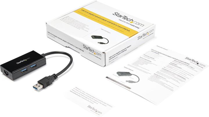 Image du produit StarTech USB 3.0 Gigabit Ethernet and USB 3.0 Hub (USB-A, 1 Ports)