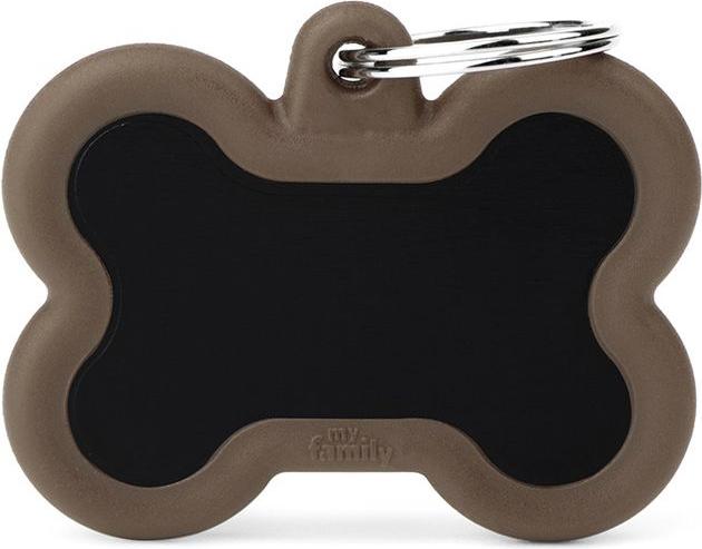 Myfamily Black Bone Alu ID-Hundetag braun, 4.9x3.6cm (1 Stk) (XL, Hund, Hundesport)