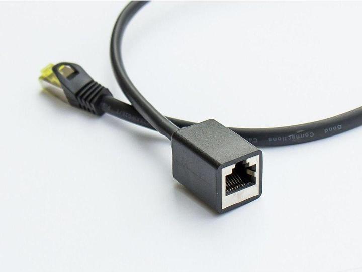 Actual product image Varia SO-37005 - RNS patch cable extension with latching nose protection, Cat. 6, SFTP, PiMF, black, 5m (S/FTP, CAT6, 5 m)