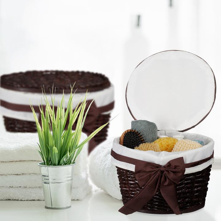 Actual product image Relaxdays Bathroom Basket Set of 2 (2 x, 31 x 31 x 22 cm)