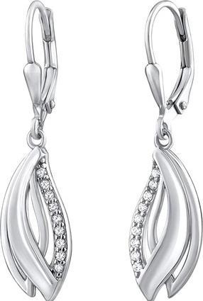 Silvego Glittering silver earrings with Nioba QREE513 zircons