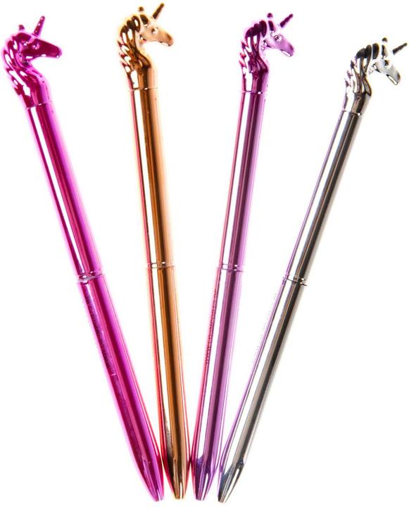 Image du produit LG-Imports Metallischer Kugelschreiber mit Einhorn-Motiv (1 x)