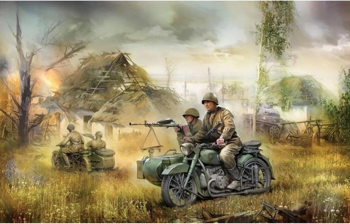 Image du produit 1:72 Sov.motorc.M-72 w/sidecar&crew WWII