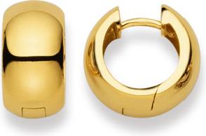Image du produit Natsumi Schmuck Créoles pliantes en or jaune 18 carats/750 Ø 14mm arrondies (750/18 K Or jaune)