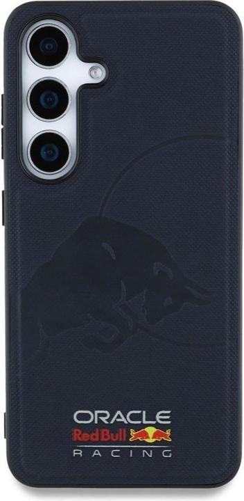Productafbeelding Red Bull Case Leather Meshed Debossed Bull MagSafe for Samsung Galaxy S25 navy (Samsung Galaxy S25)