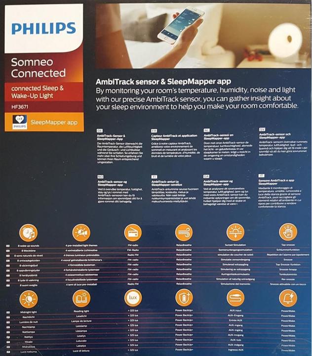 Immagine prodotto Philips SmartSleep Connected Sleep & Wake-up Light HF3671/01