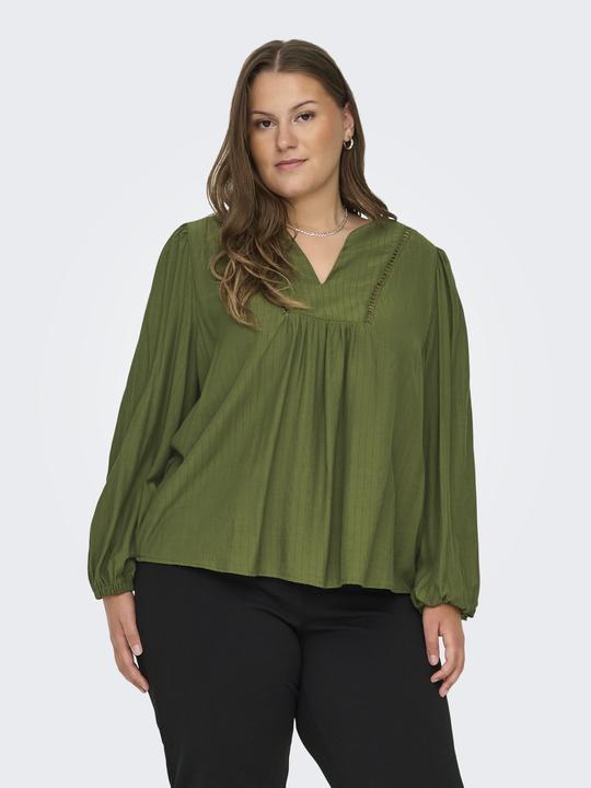 Produktbild Only Normal geschnitten V-Ausschnitt Elastische Bündchen Puffärmel Top Top (42)