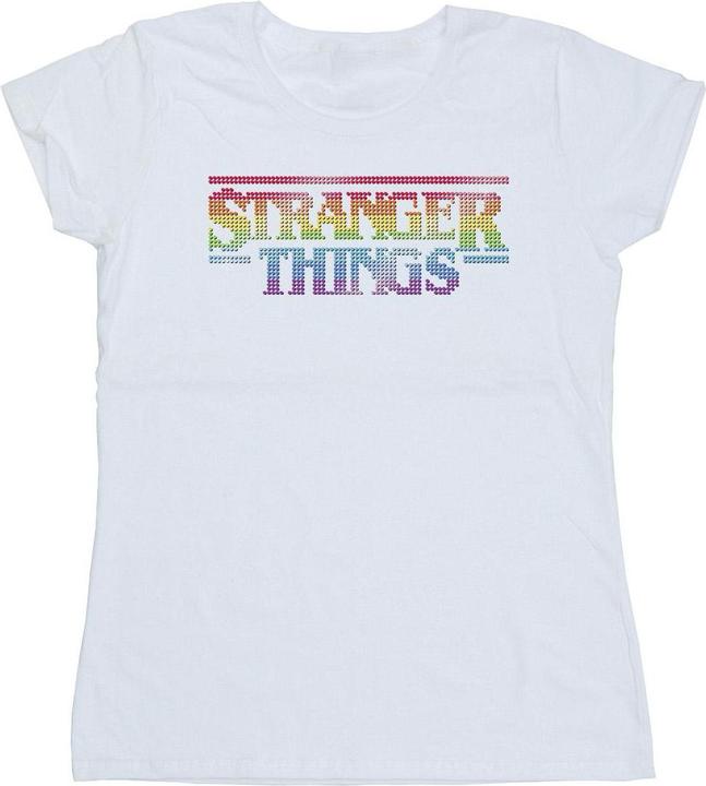 Netflix Stranger Things Rainbow Dot Logo TShirt