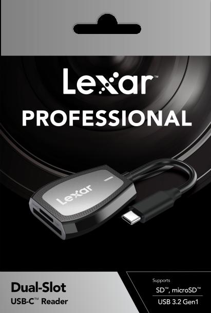 Image du produit Lexar Professional USB-C Dual-Slot Reader - SD/MicroSD UHS-II (USB-C 3.2 Gen 1)