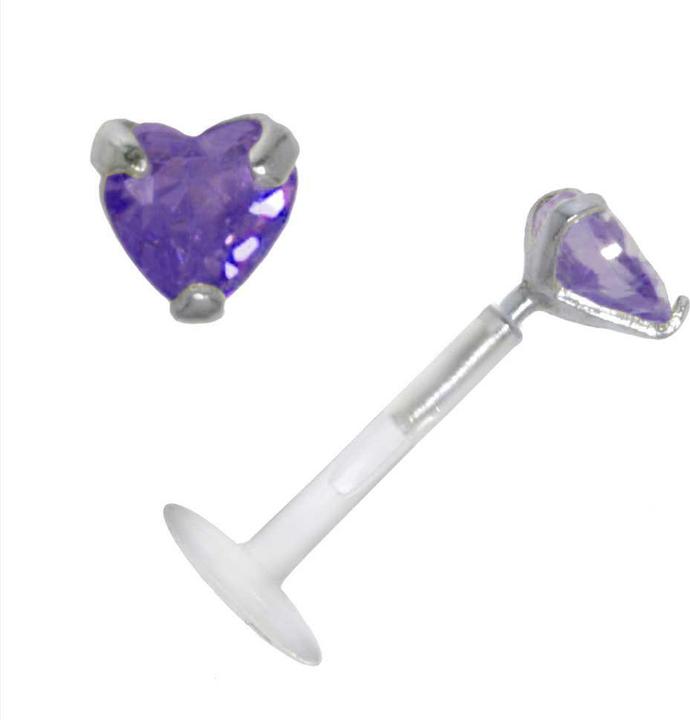 Produktbild Bijouteria Piercing für Lippe/Tragus (Bioplast, Silber 925, Zirkonia)