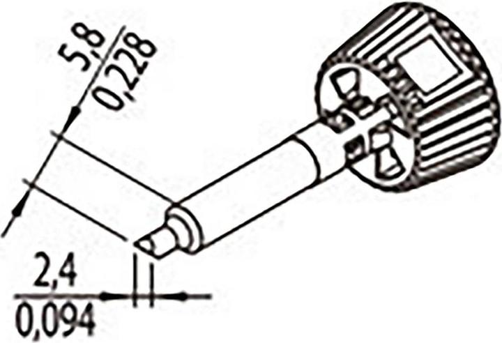 Actual product image 0142CDLF24A/SB Soldering tip Tip size 2.40 mm Contents 1 pc. (Soldering tip)