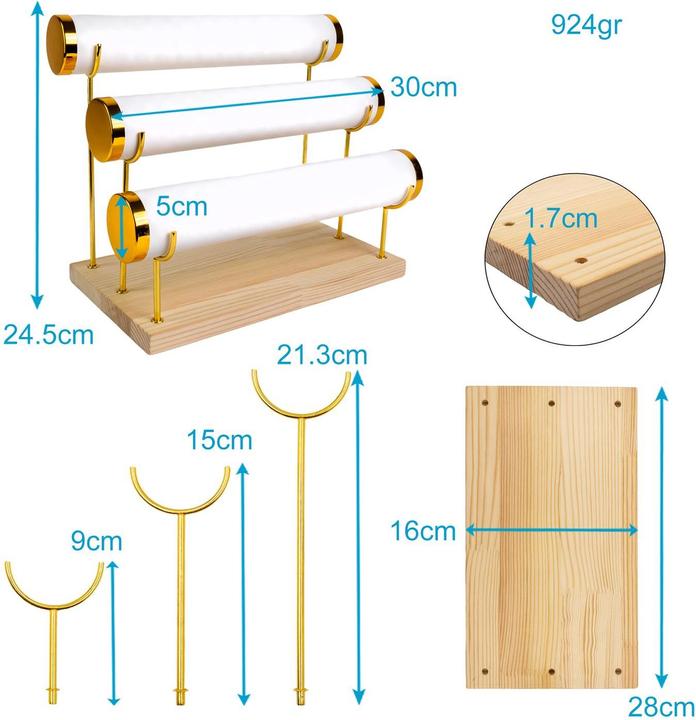 Actual product image Intirilife Bracelet holder with 3 shelves