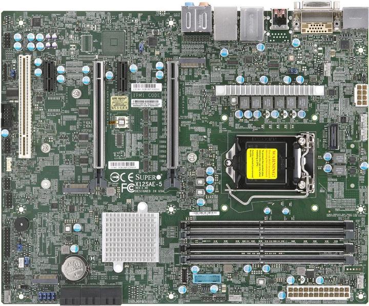 Actual product image Supermicro Server MB Super Micro MBD-X12SAE-5-B LGA 1200/ATX/2xLAN (LGA 1200, Intel W580, ATX)