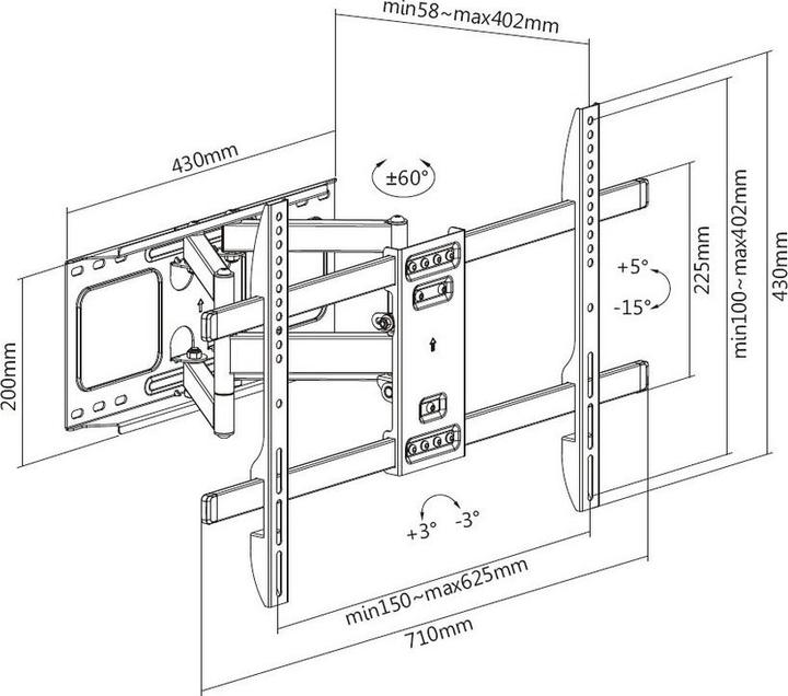 Image du produit equip Montage sur table (Mur, 80", 60 kg)