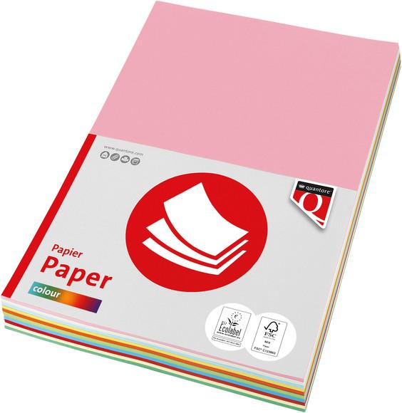 Produktbild Quantore 10 Farben A4 Papier 120 Gramm 100 Blatt 129430 (120 g/m², 100 x, A4)