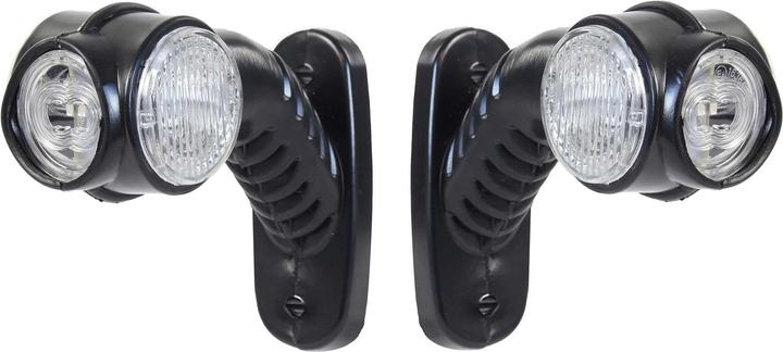 Immagine prodotto Wiltec 2x 4 luci laterali a 12V LED Luce d'ingombro rotonda per rimorchi Lampada di posizione per camion