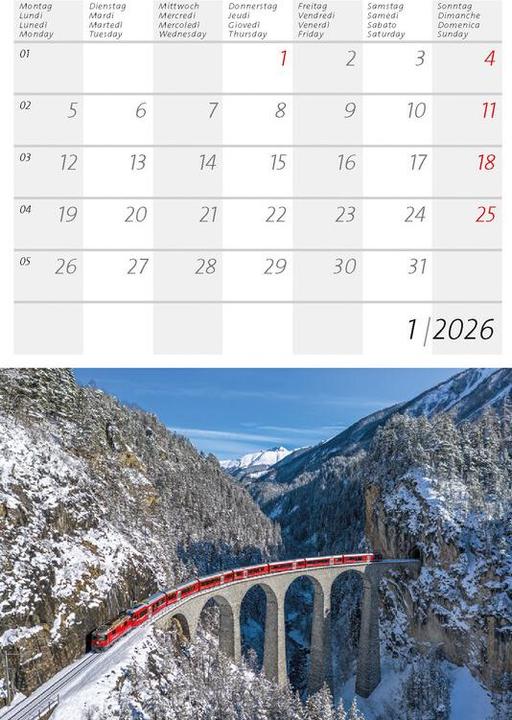 Actual product image Kleiner Schweizer Kalender 2026 (Hardcover, German, French)