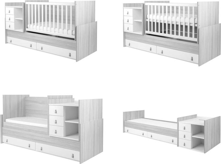 Produktbild Kikkaboo Babybett Lorena 4 in 1 Kommode (60 x 120 cm)