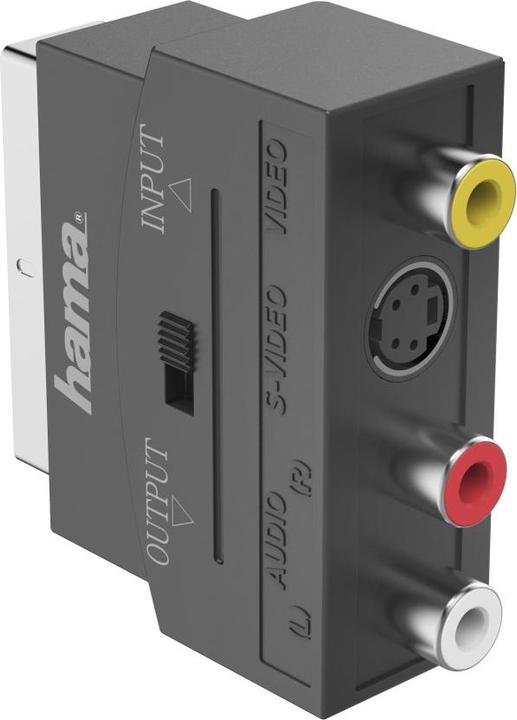 Actual product image Hama Video adapter, S-VHS female/3 RCA male - Scart male, 4-pin (Video Switch)